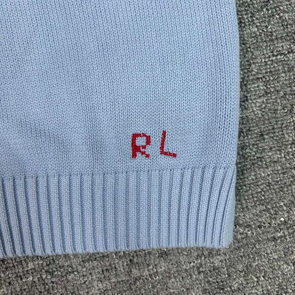 Polo Ralph Lauren Blue hooded sweater with straw hat and bear design - Picture 8 of 8